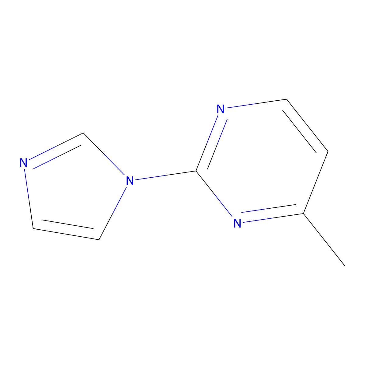 2-(1H-Imidazol-1-yl)-4-methylpyrimidine molecular structure, CAS 183552-63-8