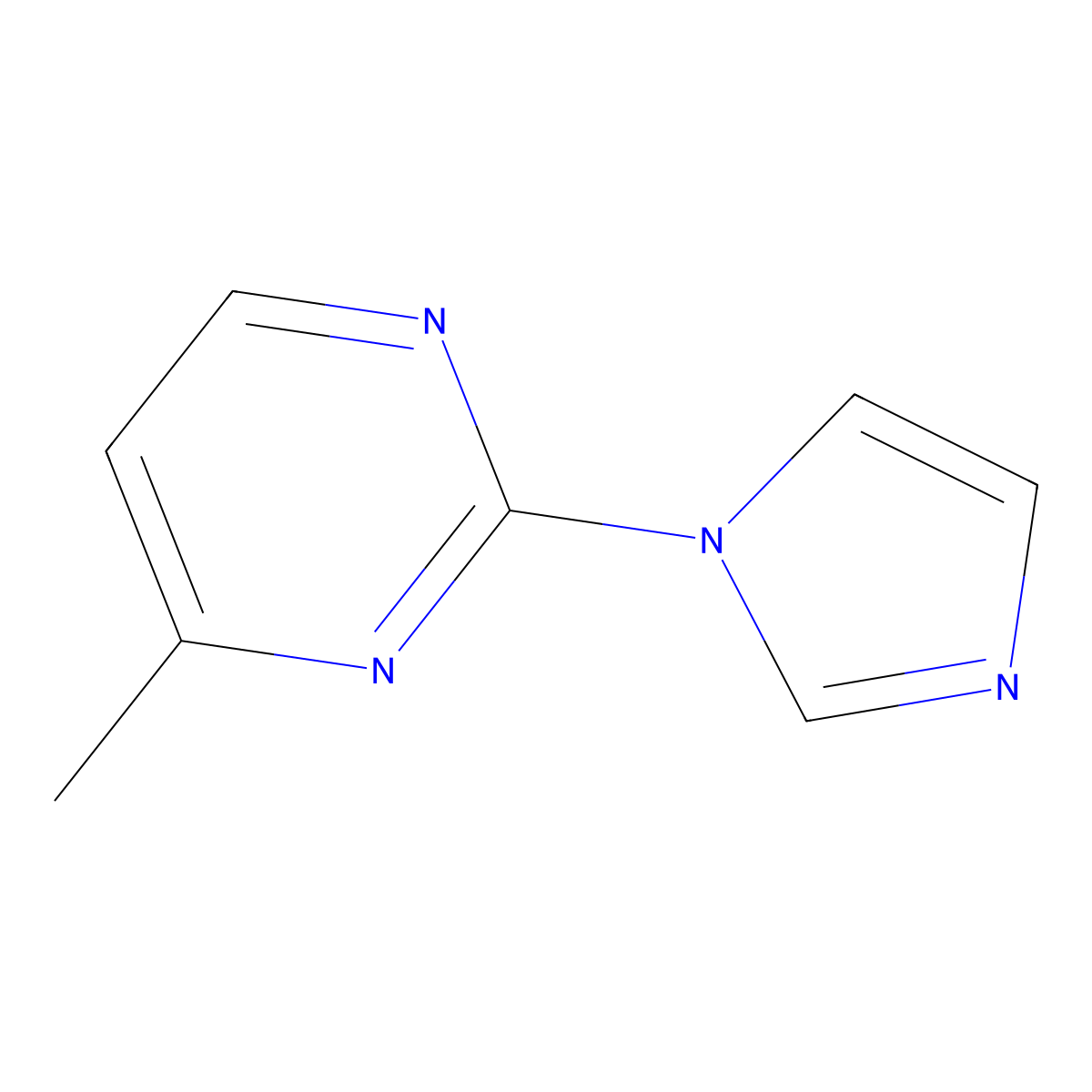 2-(1H-Imidazol-1-yl)-4-methylpyrimidine molecular structure, CAS 183552-63-8