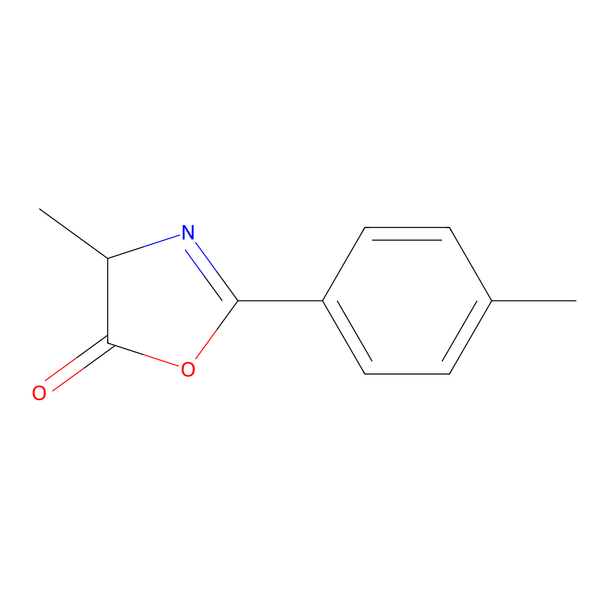 5(4H)-Oxazolone, 4-methyl-2-(4-methylphenyl)- molecular structure, CAS 183559-31-1
