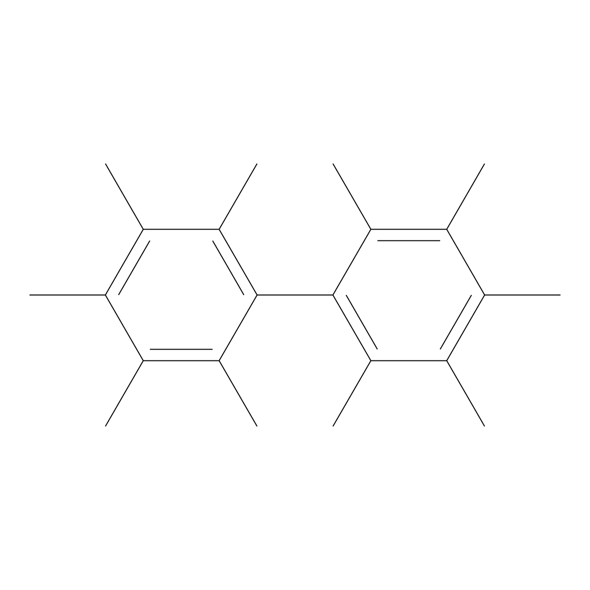 2,2',3,3',4,4',5,5',6,6'-Decamethyl-1,1'-biphenyl molecular structure, CAS 18356-20-2