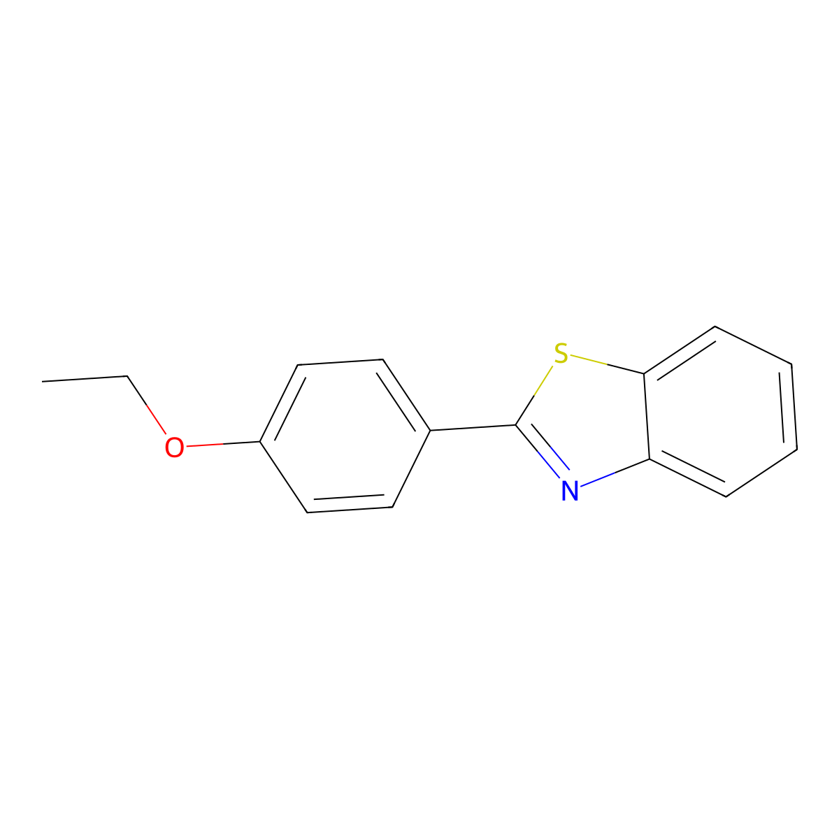 Benzothiazole, 2-(4-ethoxyphenyl)- molecular structure, CAS 183561-67-3