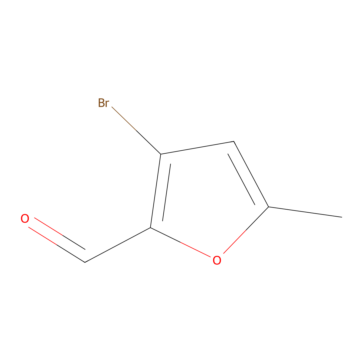3-Bromo-5-methylfuran-2-carbaldehyde molecular structure, CAS 183562-13-2