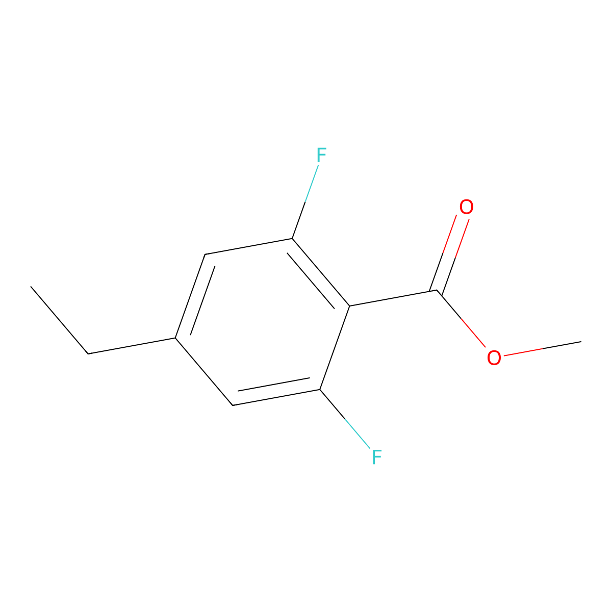 Methyl 4-ethyl-2,6-difluorobenzoate molecular structure, CAS 1835652-95-3