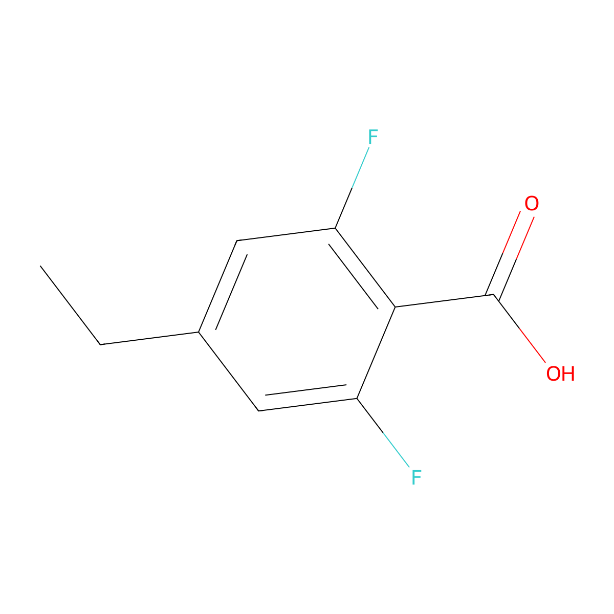 4-Ethyl-2,6-difluorobenzoic acid molecular structure, CAS 1835653-01-4