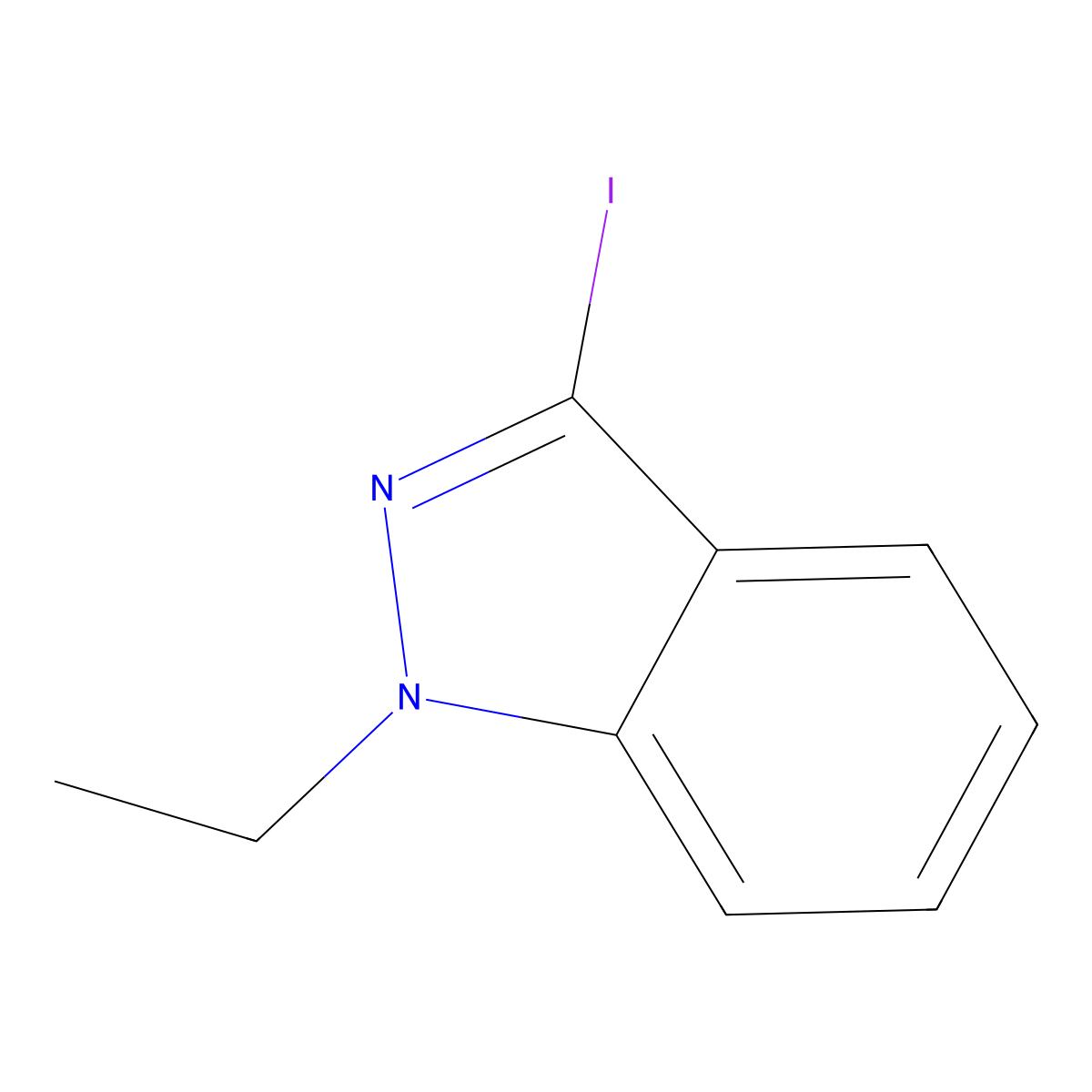1-Ethyl-3-iodo-1H-indazole molecular structure, CAS 1835669-09-4
