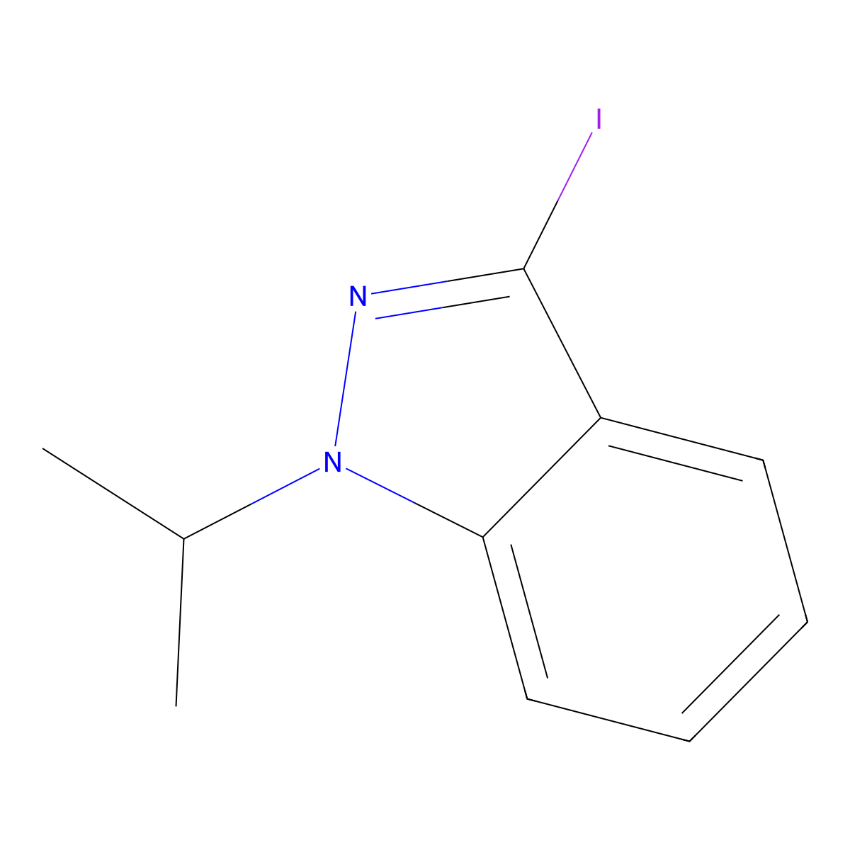 3-Iodo-1-isopropyl-1H-indazole molecular structure, CAS 1835670-71-7