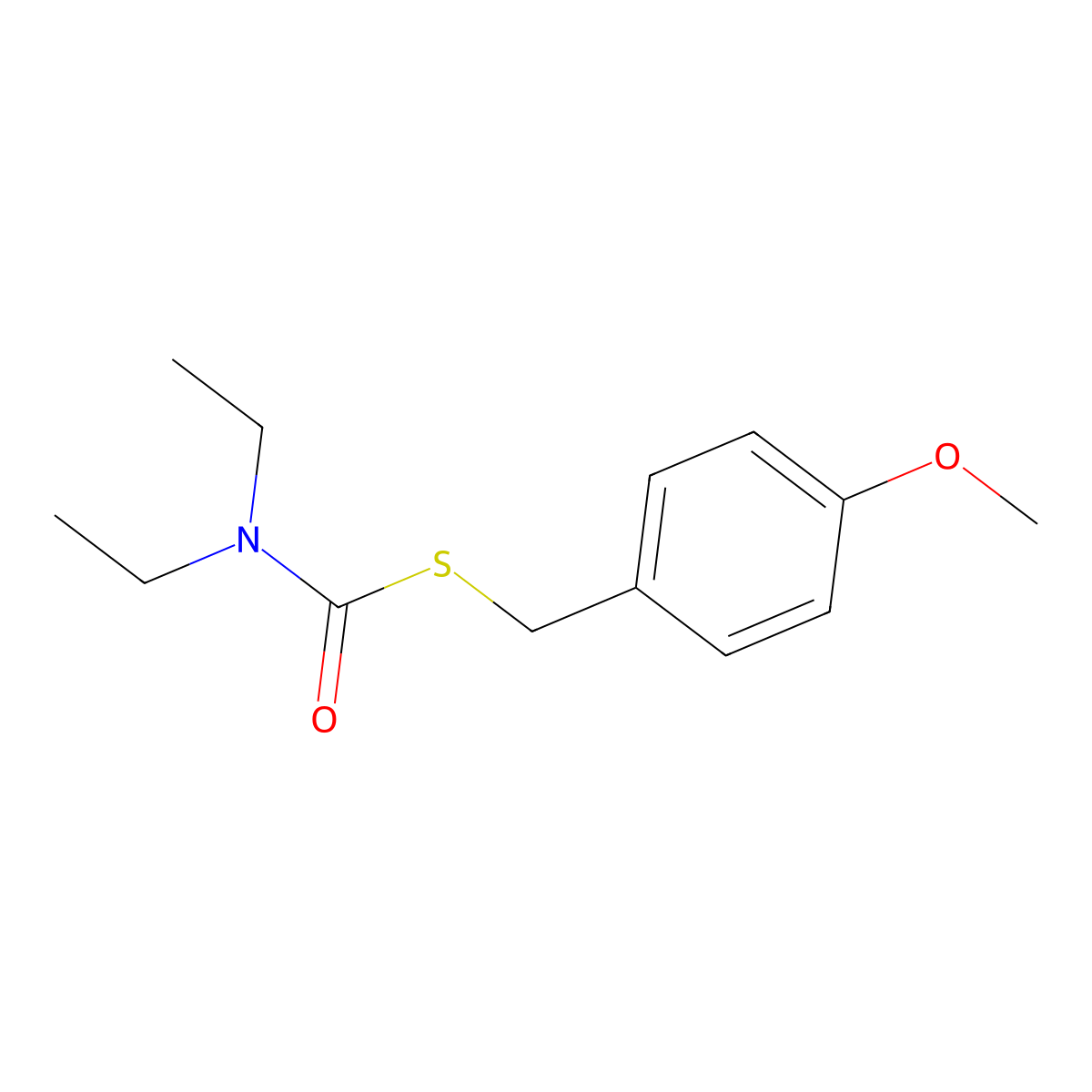Methiobencarb molecular structure, CAS 18357-78-3