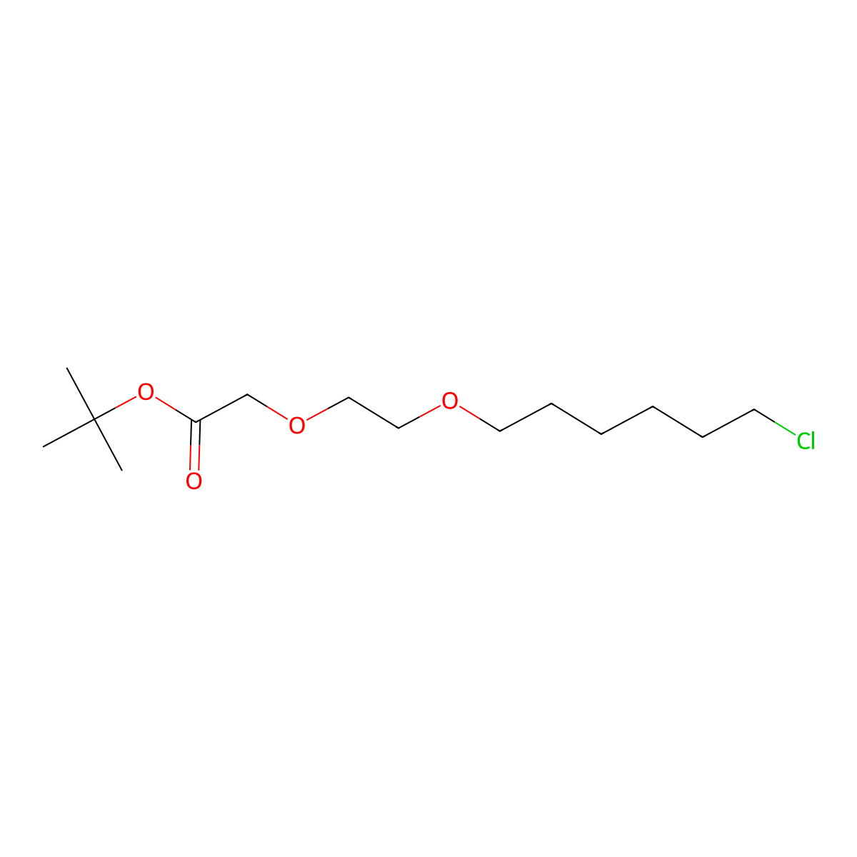 Boc-C1-PEG2-C4-Cl molecular structure, CAS 1835705-53-7