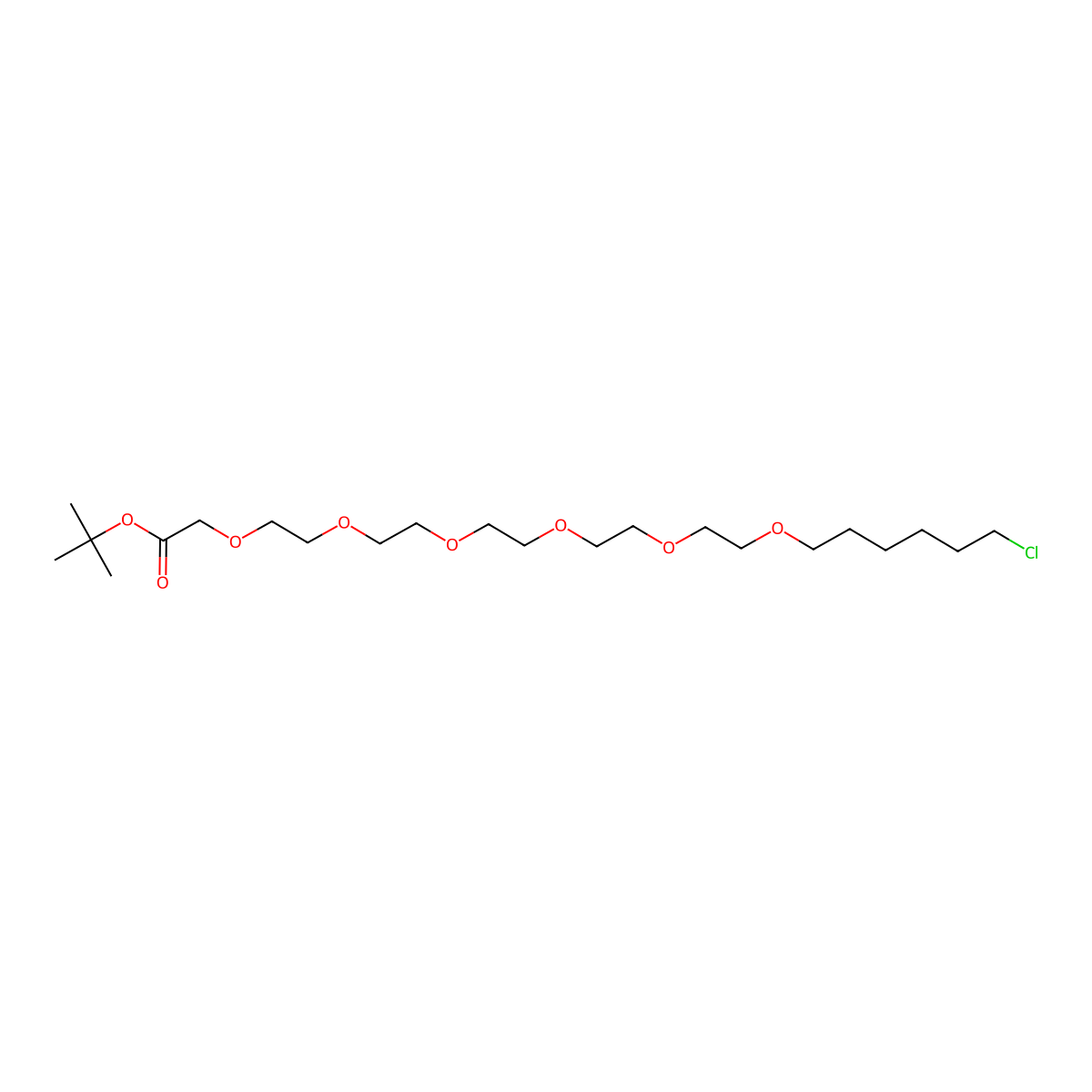 3,6,9,12,15,18-Hexaoxatetracosanoic acid, 24-chloro-, 1,1-dimethylethyl ester molecular structure, CAS 1835705-54-8