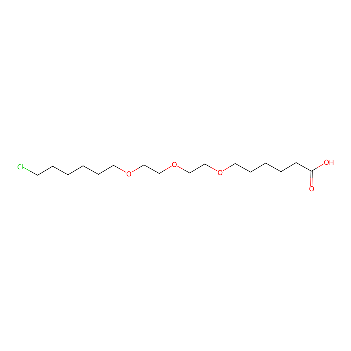 6-(2-(2-((6-Chlorohexyl)oxy)ethoxy)ethoxy)hexanoic acid molecular structure, CAS 1835705-78-6