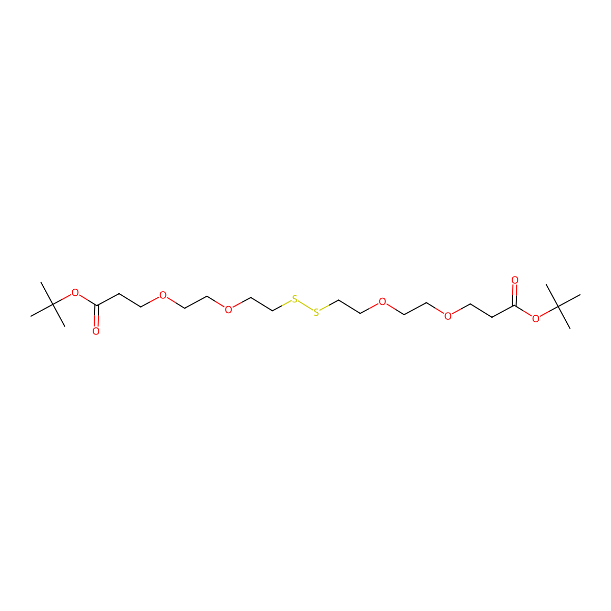 t-BuO2C-PEG2-SS-PEG2-CO2tBu molecular structure, CAS 1835759-70-0