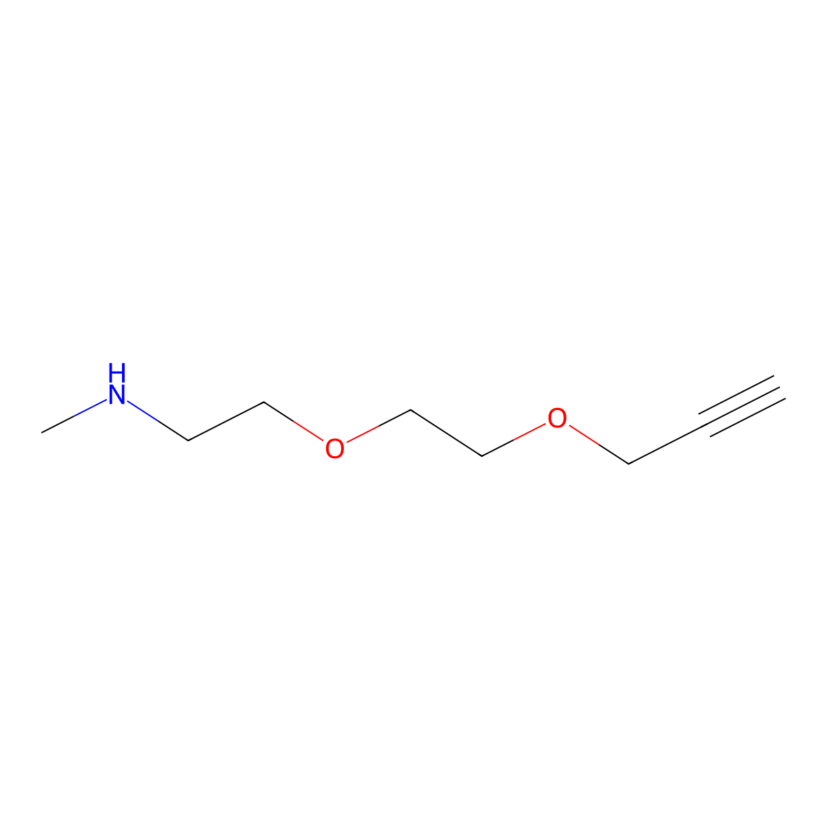 Propargyl-PEG2-methylamine molecular structure, CAS 1835759-76-6