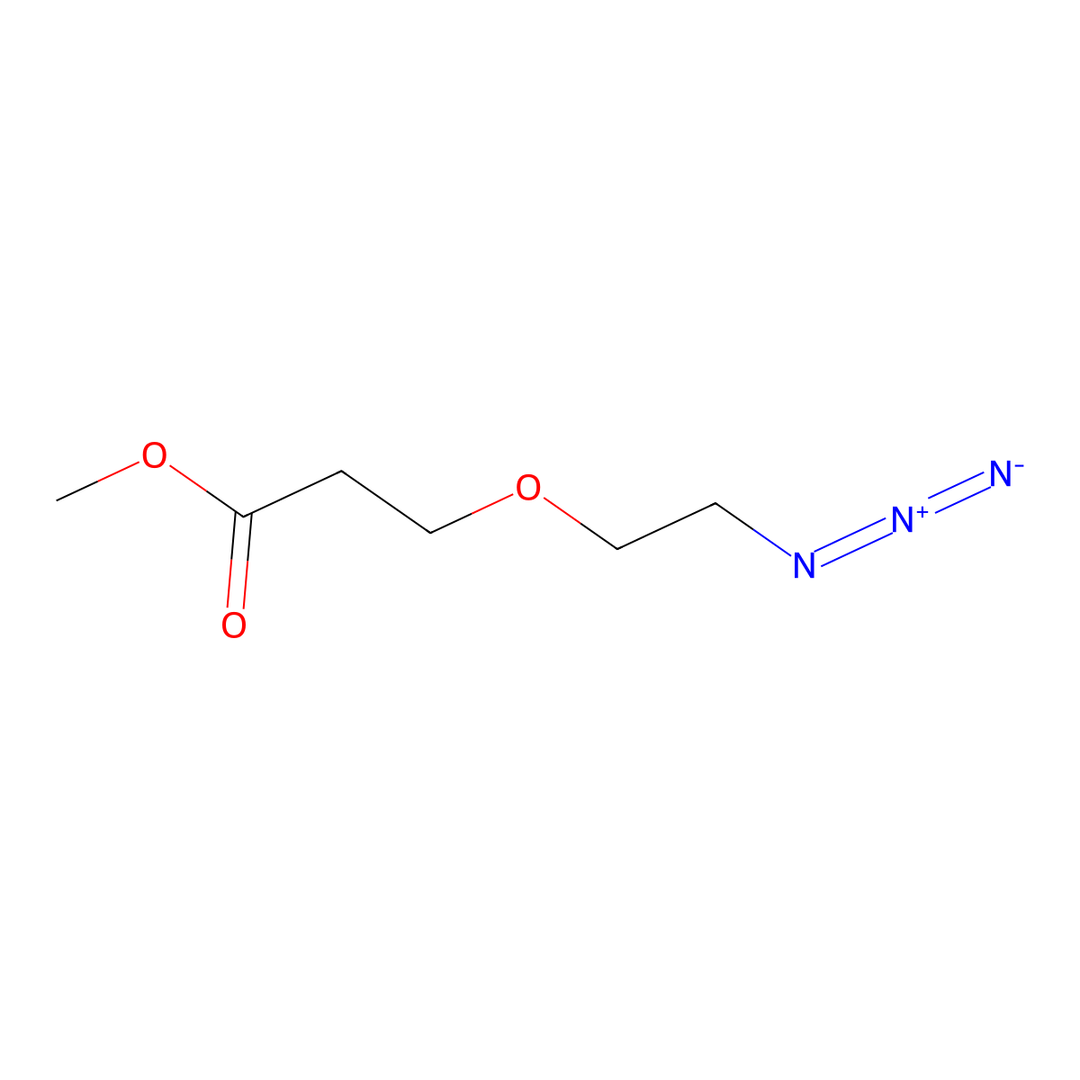 Azido-PEG1-methyl ester molecular structure, CAS 1835759-80-2