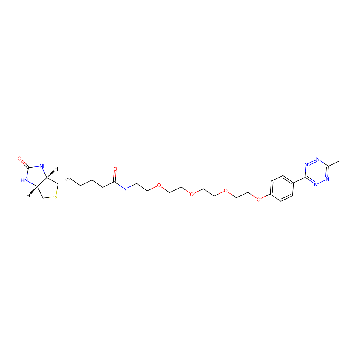 Biotin-PEG4-Methyltetrazine molecular structure, CAS 1835759-81-3