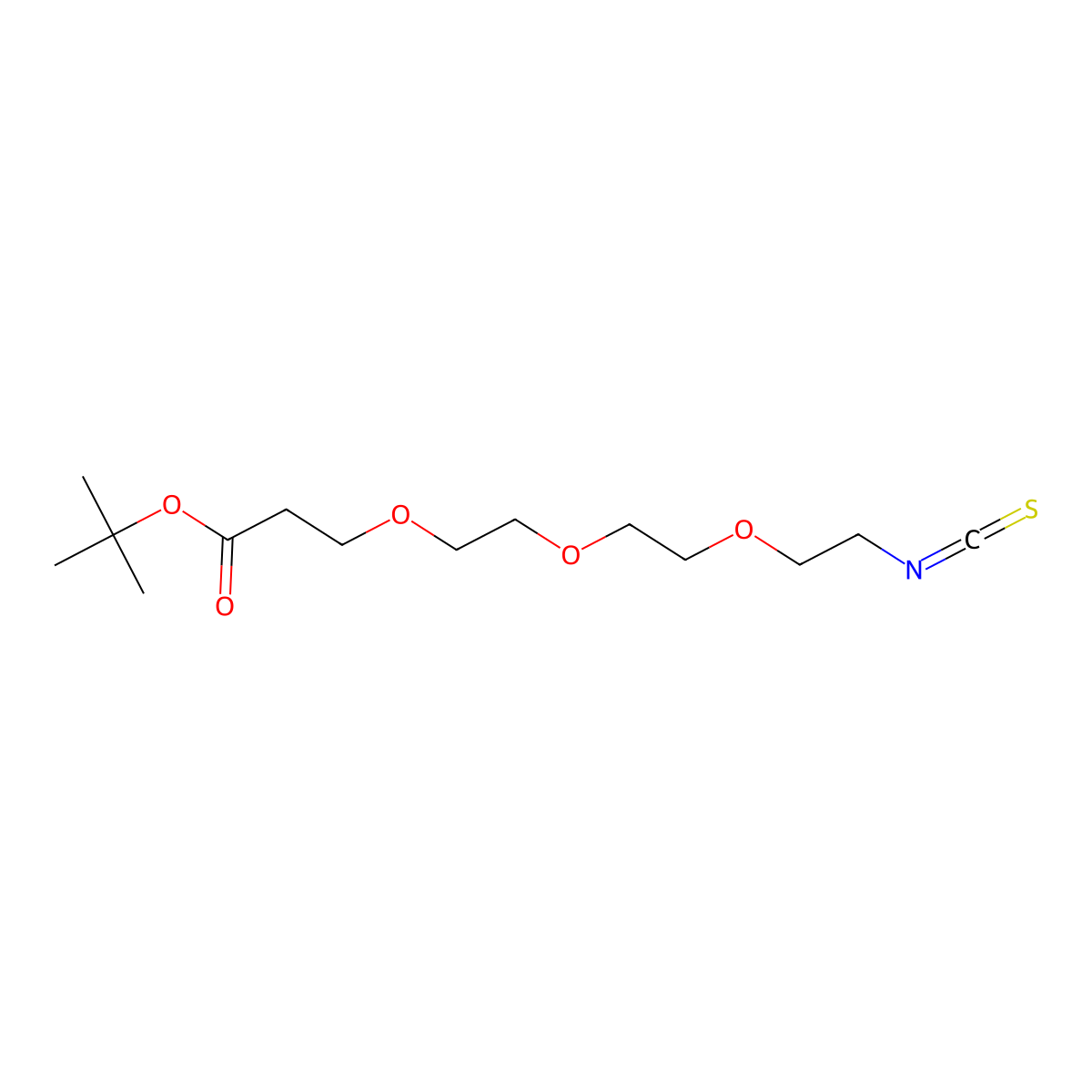 1-isothiocyanato-PEG3-t-butyl ester molecular structure, CAS 1835759-83-5