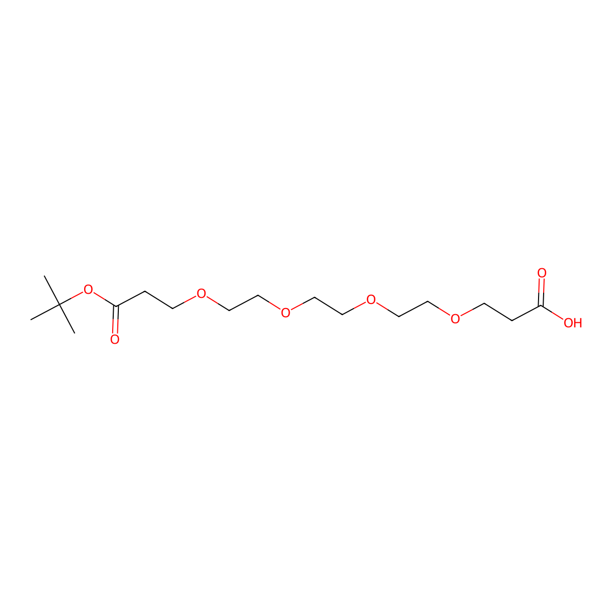 Acid-PEG4-t-butyl ester molecular structure, CAS 1835759-85-7