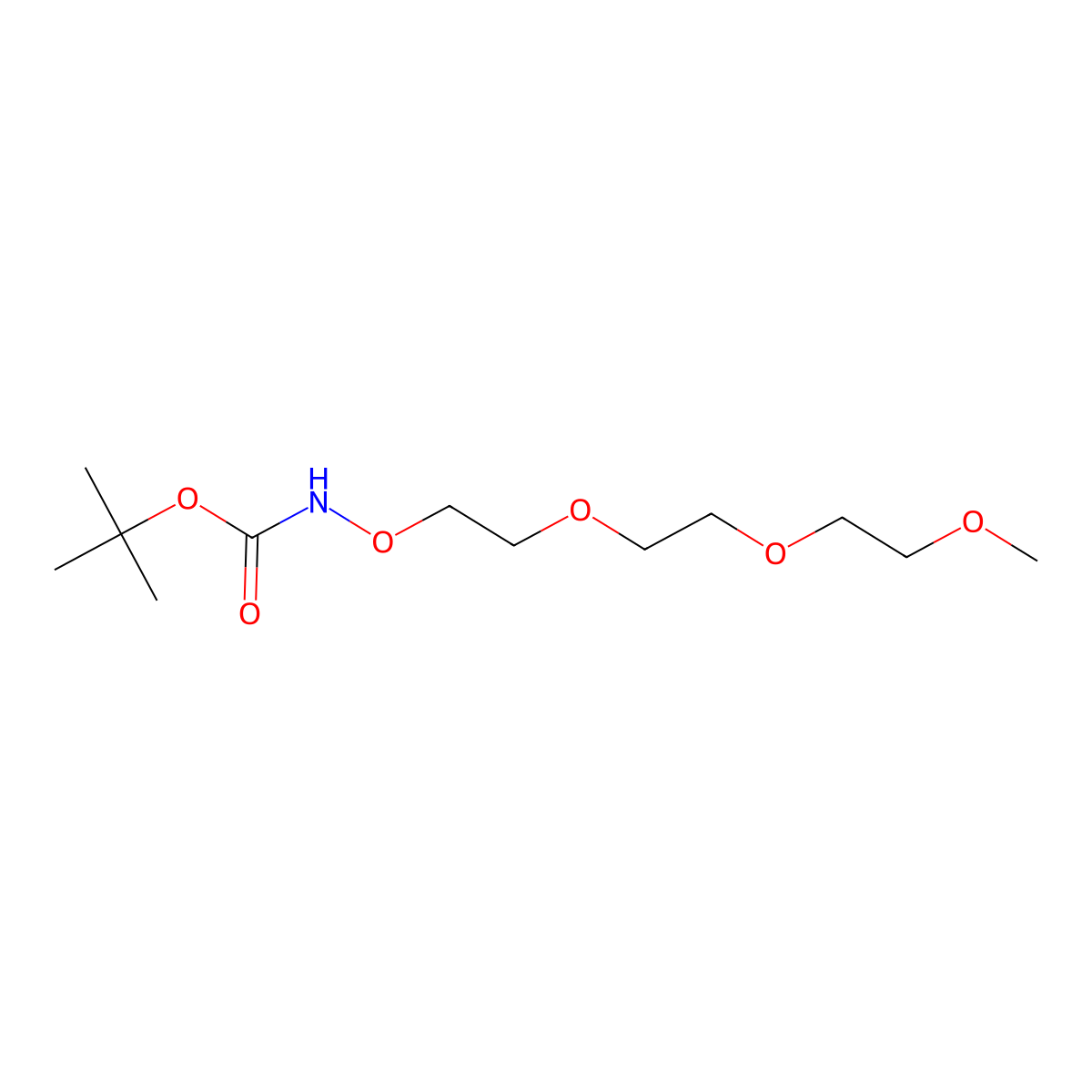 m-PEG3-ONHBoc molecular structure, CAS 1835759-87-9