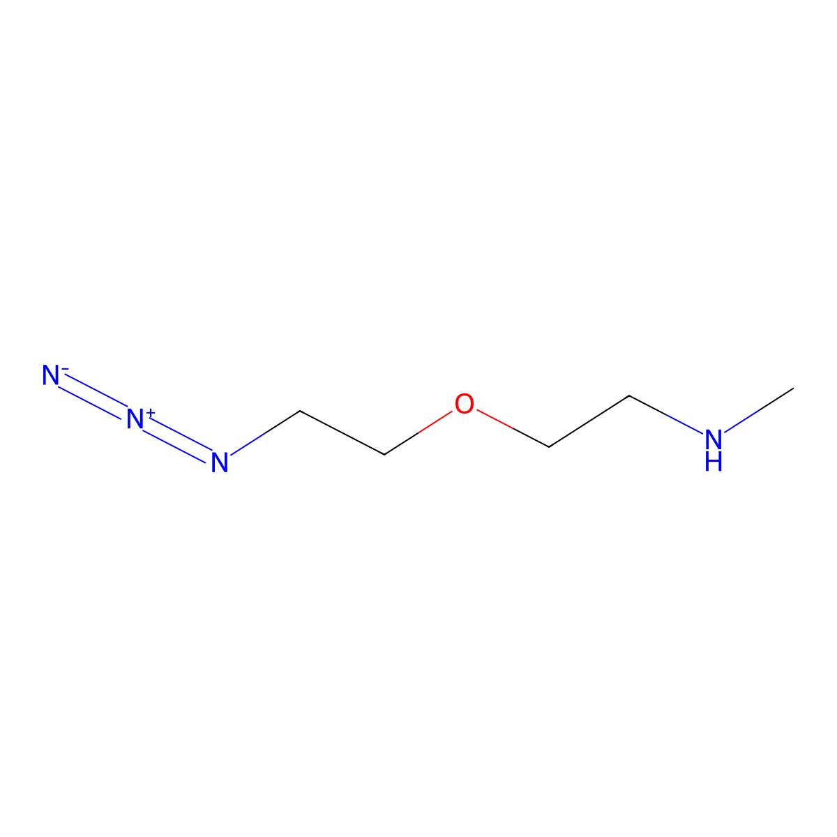 Azido-PEG1-methylamine molecular structure, CAS 1835759-88-0