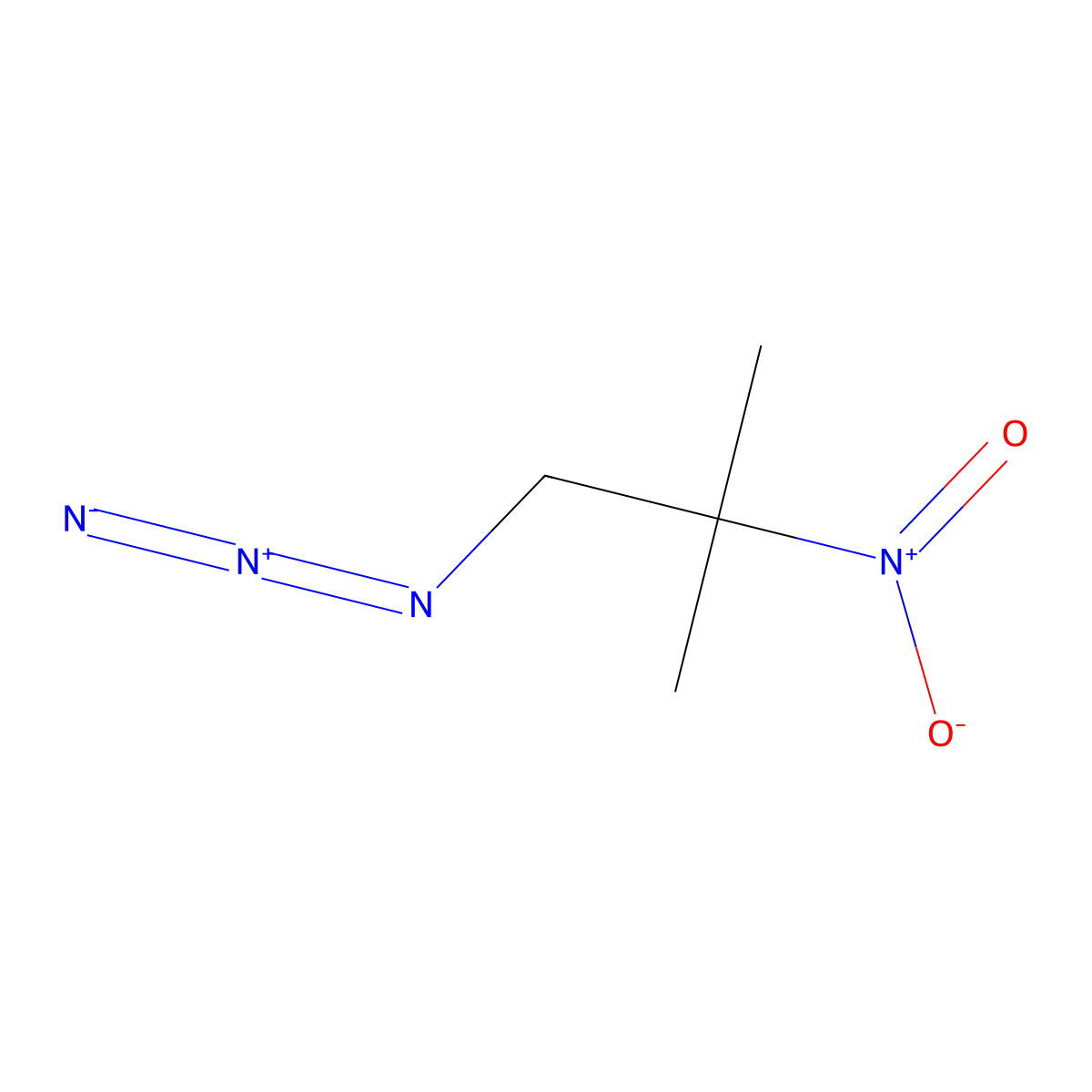 1-Azido-2-methyl-2-nitropropane molecular structure, CAS 183577-96-0