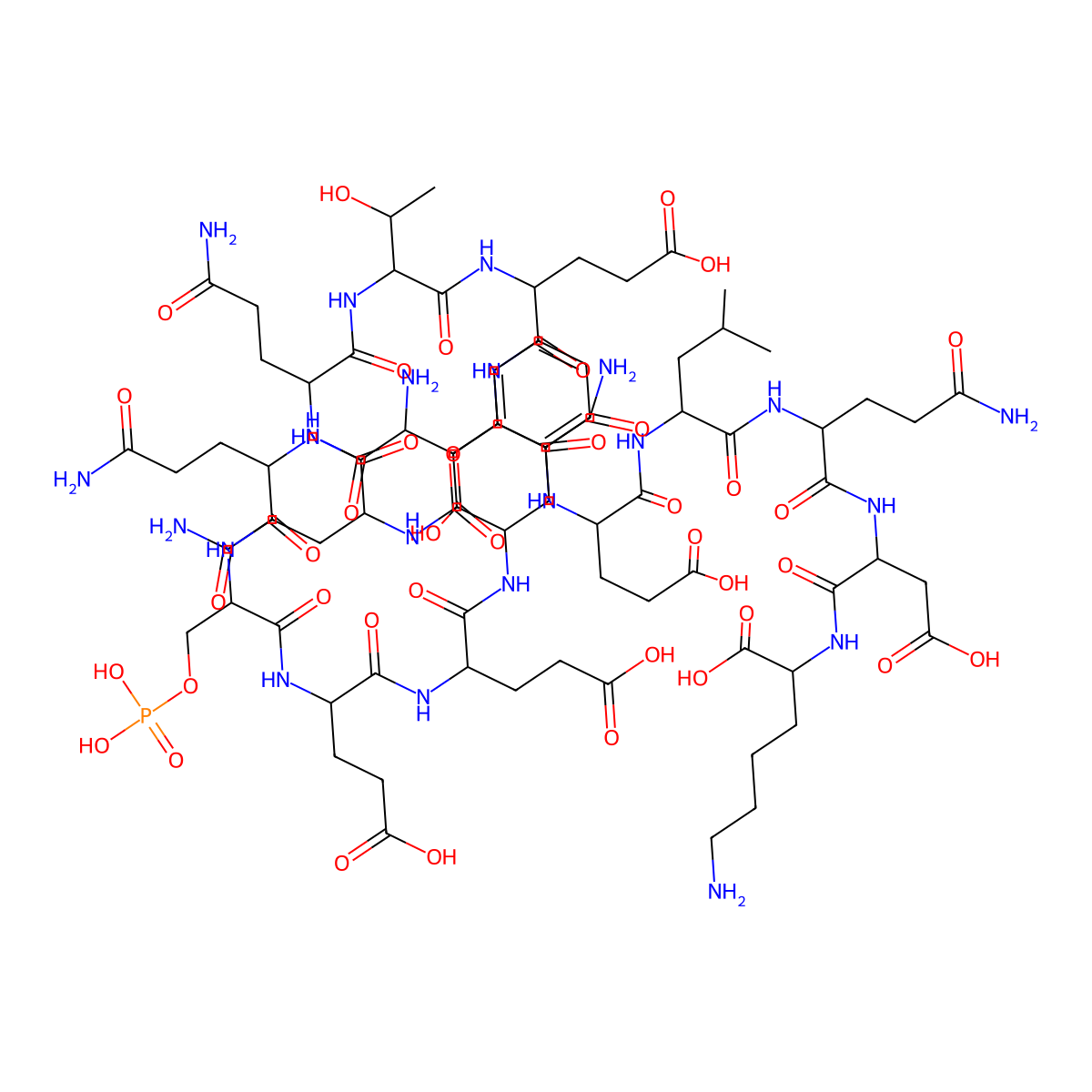 beta-Casein phosphopeptide molecular structure, CAS 183582-09-4