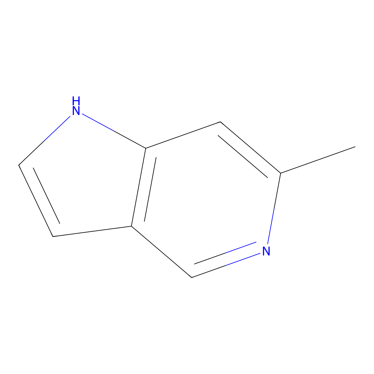 6-methyl-1H-pyrrolo[3,2-c]pyridine molecular structure, CAS 183586-34-7