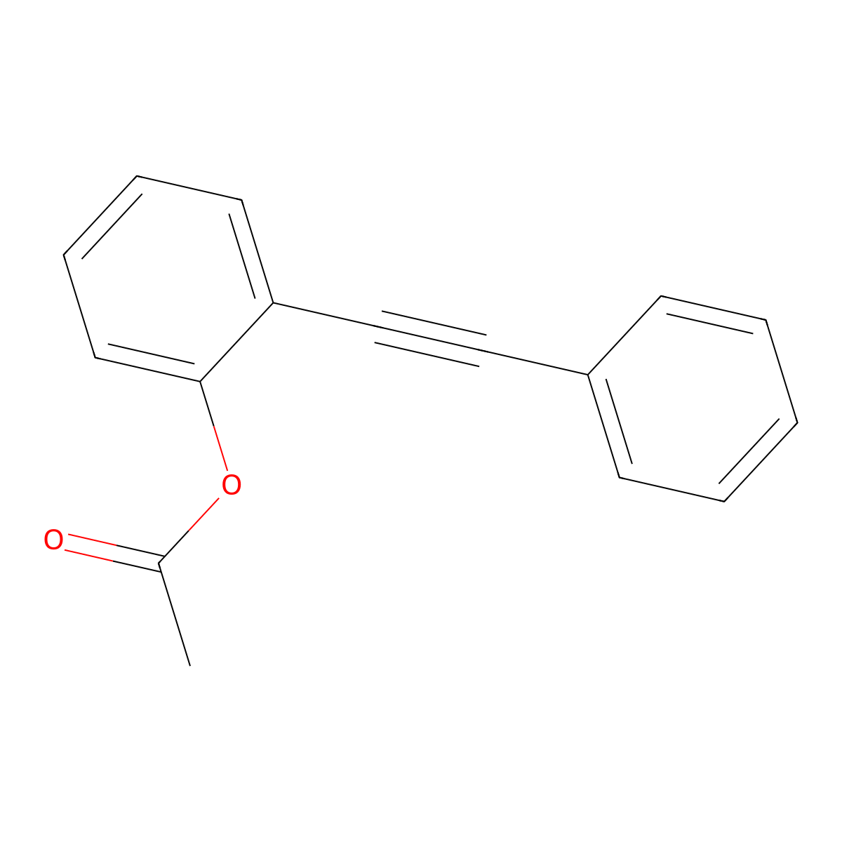 2-(2-Phenylethynyl)phenyl acetate molecular structure, CAS 183589-09-5