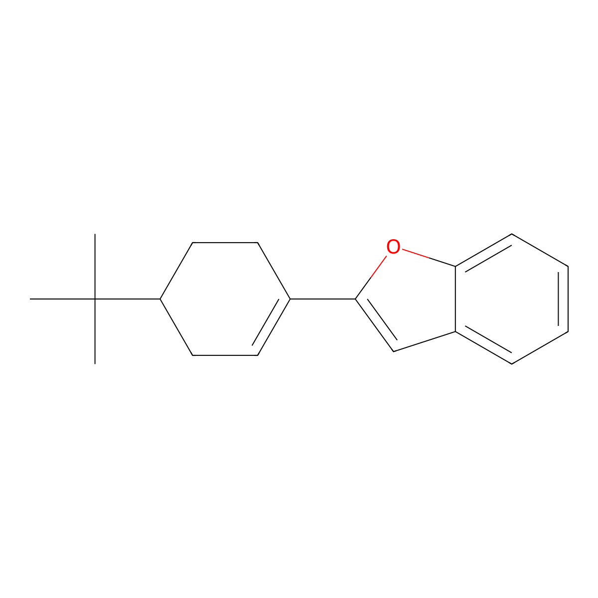 2-(4-(Tert-butyl)cyclohex-1-en-1-yl)benzofuran molecular structure, CAS 183589-28-8