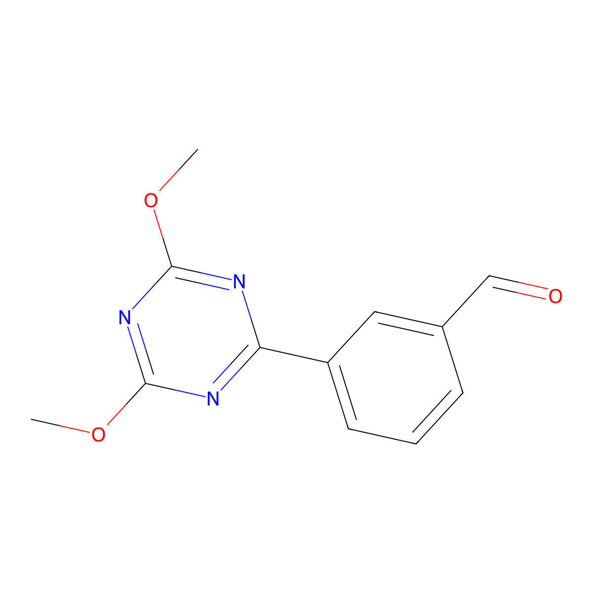 3-(4,6-Dimethoxy-1,3,5-triazin-2-yl)benzaldehyde molecular structure, CAS 183592-11-2