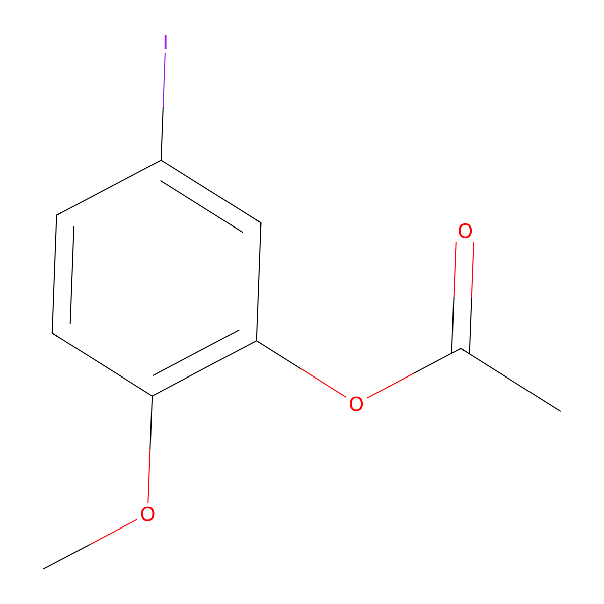 5-Iodo-2-methoxyphenyl acetate molecular structure, CAS 183593-98-8