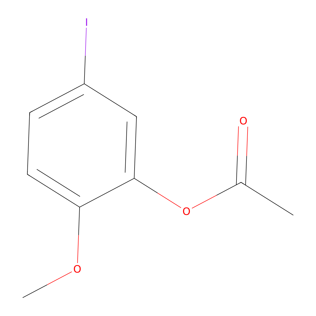 5-Iodo-2-methoxyphenyl acetate molecular structure, CAS 183593-98-8