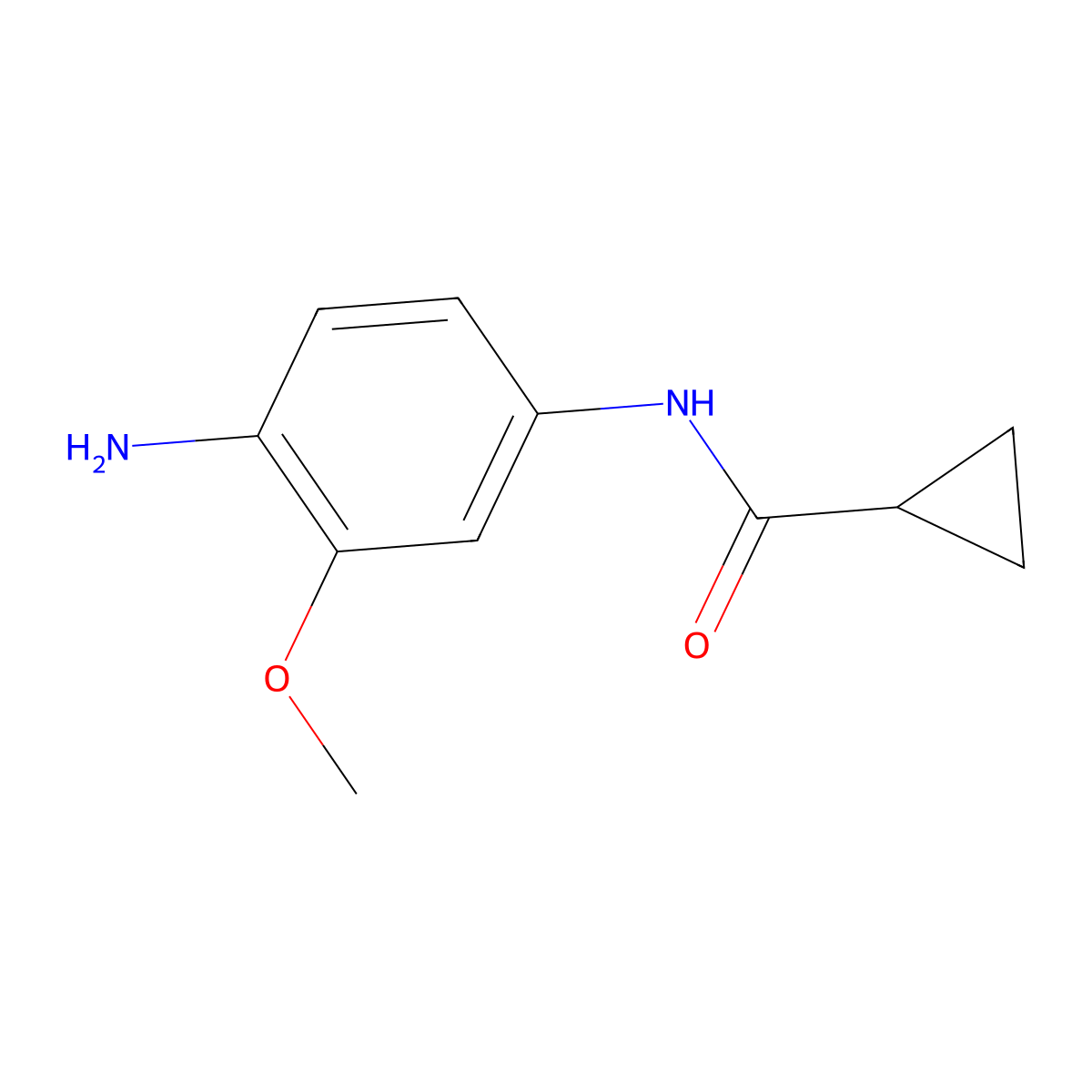 N-(4-amino-3-methoxyphenyl)cyclopropanecarboxamide molecular structure, CAS 1835931-67-3