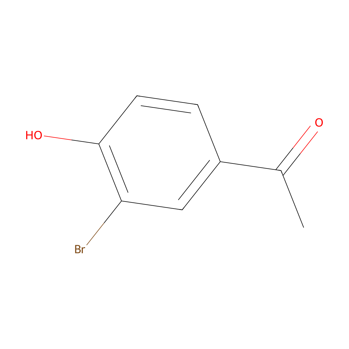 1-(3-Bromo-4-hydroxyphenyl)ethanone molecular structure, CAS 1836-06-2