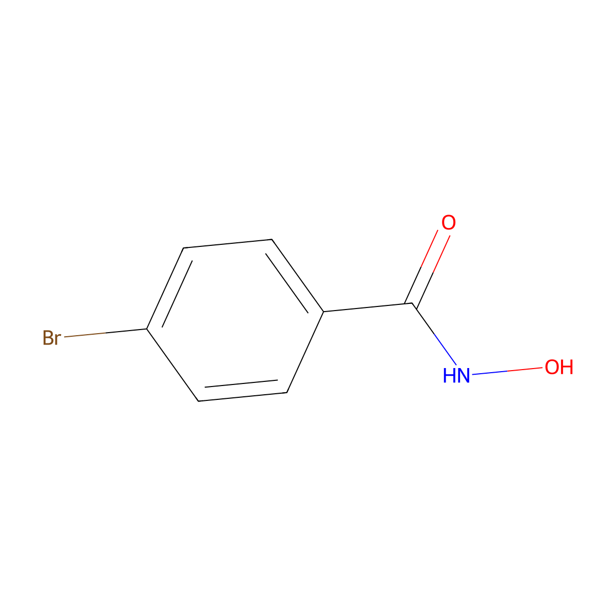 4-Bromo-N-hydroxybenzamide molecular structure, CAS 1836-27-7