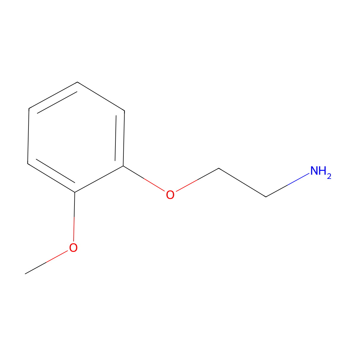 2-(2-Methoxyphenoxy)ethyl amine molecular structure, CAS 1836-62-0