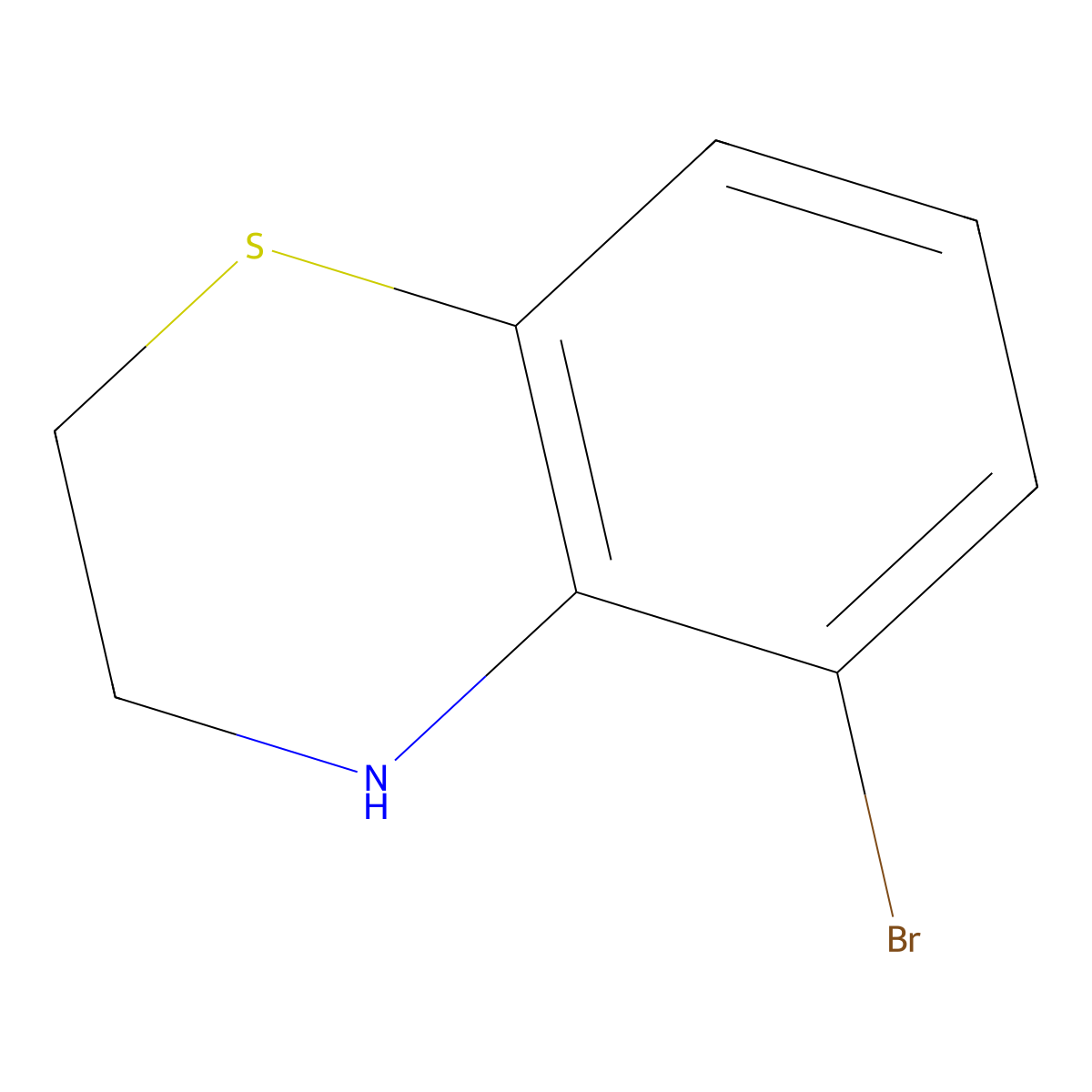 5-Bromo-3,4-dihydro-2H-benzo[b][1,4]thiazine molecular structure, CAS 183604-73-1