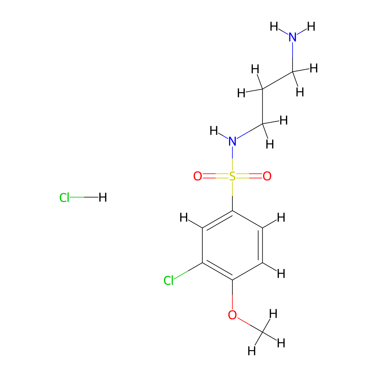 N-(3-Aminopropyl)-3-chloro-4-methoxybenzenesulfonamide hydrochloride molecular structure, CAS 1836059-82-5