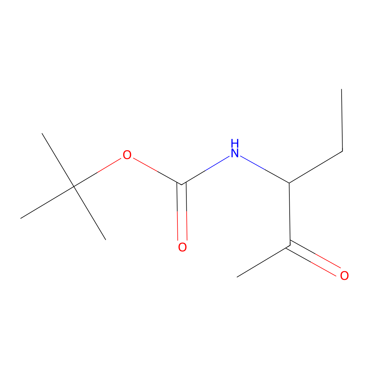 tert-Butyl (2-oxopentan-3-yl)carbamate molecular structure, CAS 183606-72-6