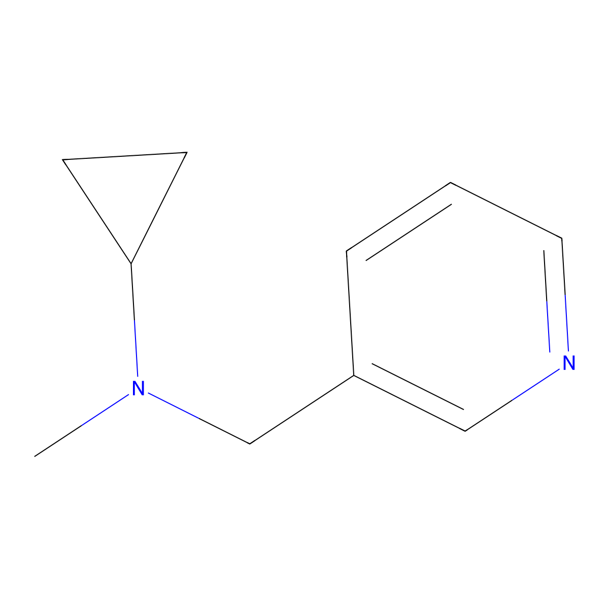 N-methyl-N-[(pyridin-3-yl)methyl]cyclopropanamine molecular structure, CAS 183608-35-7