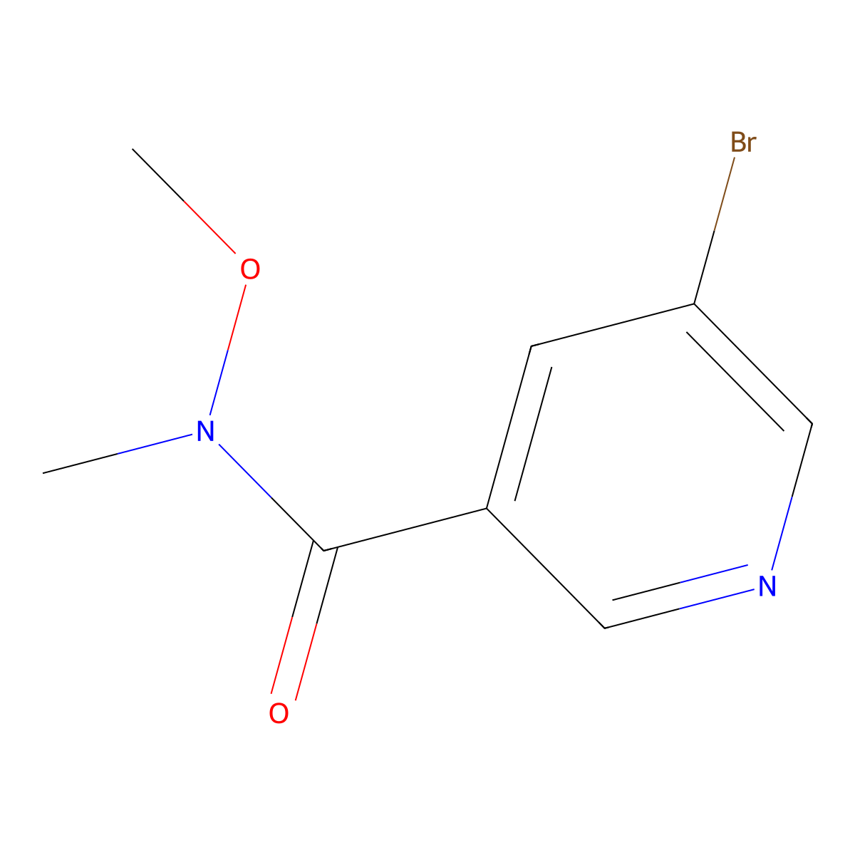 5-Bromo-N-methoxy-N-methylpyridine-3-carboxamide molecular structure, CAS 183608-47-1