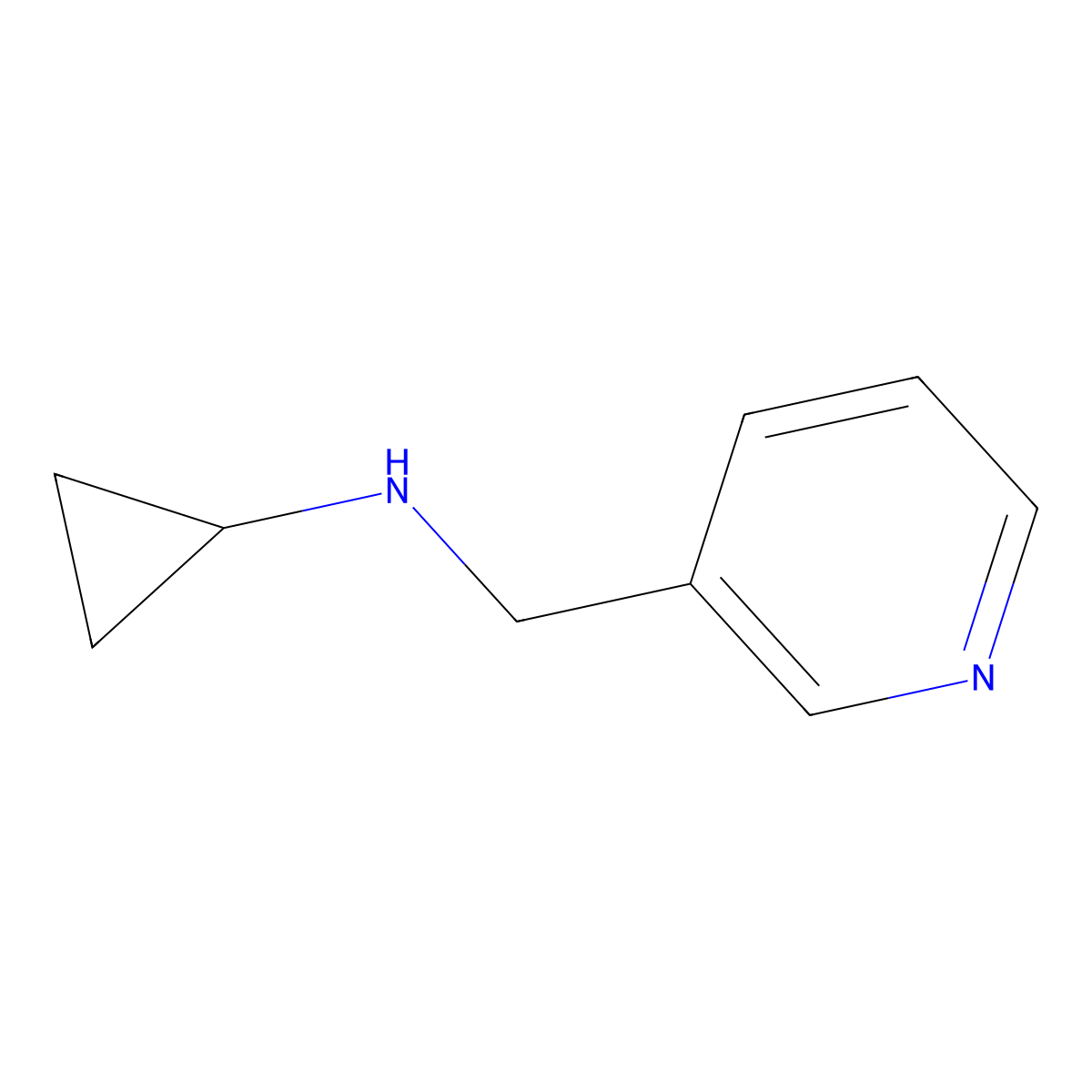 N-((pyridin-3-yl)methyl)cyclopropanamine molecular structure, CAS 183609-18-9