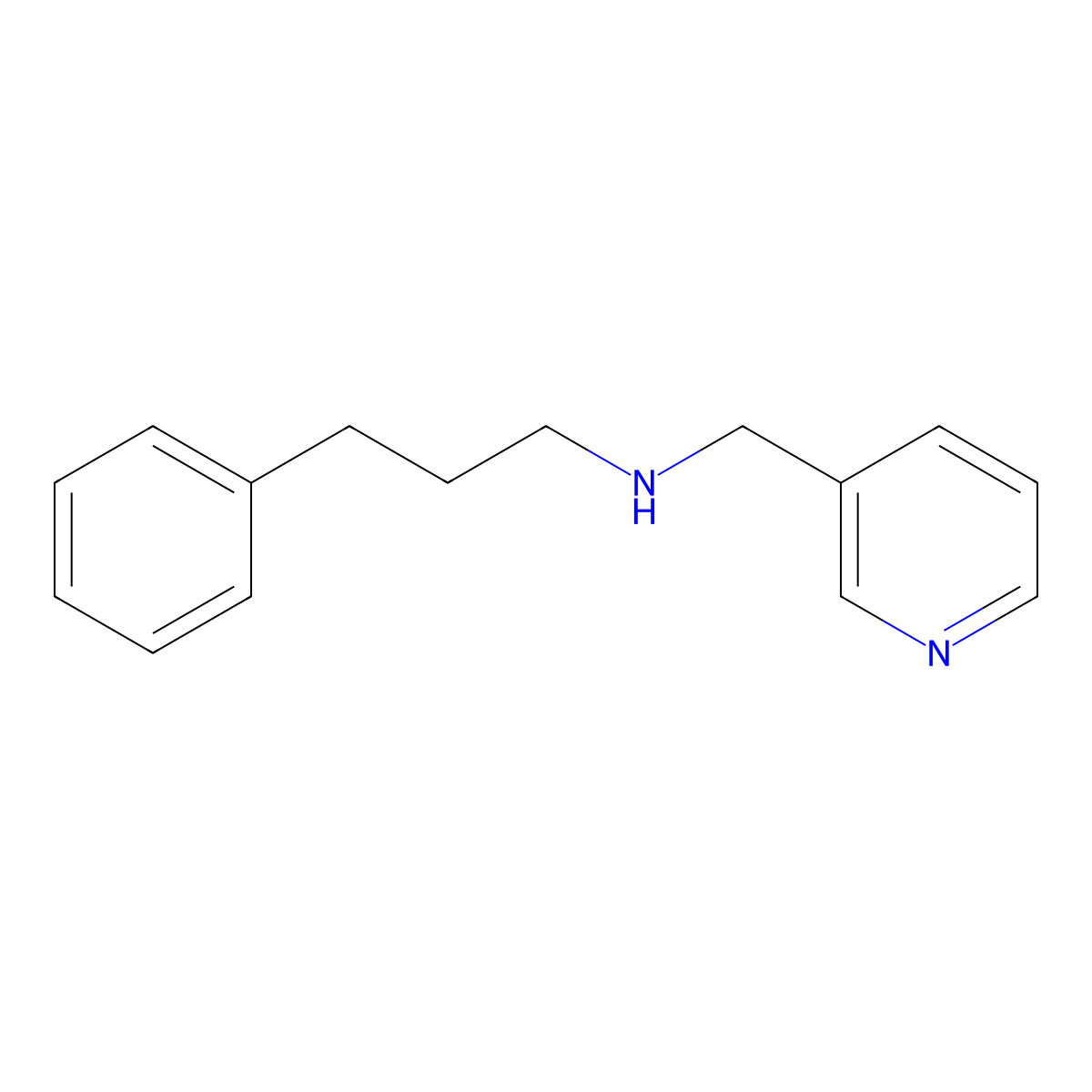 N-(3-Phenylpropyl)-3-pyridinemethanamine molecular structure, CAS 183609-21-4