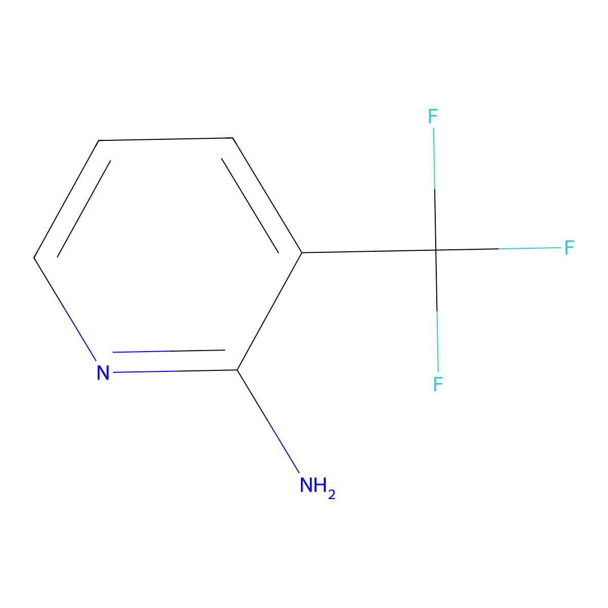 2-Amino-3-(trifluoromethyl)pyridine molecular structure, CAS 183610-70-0