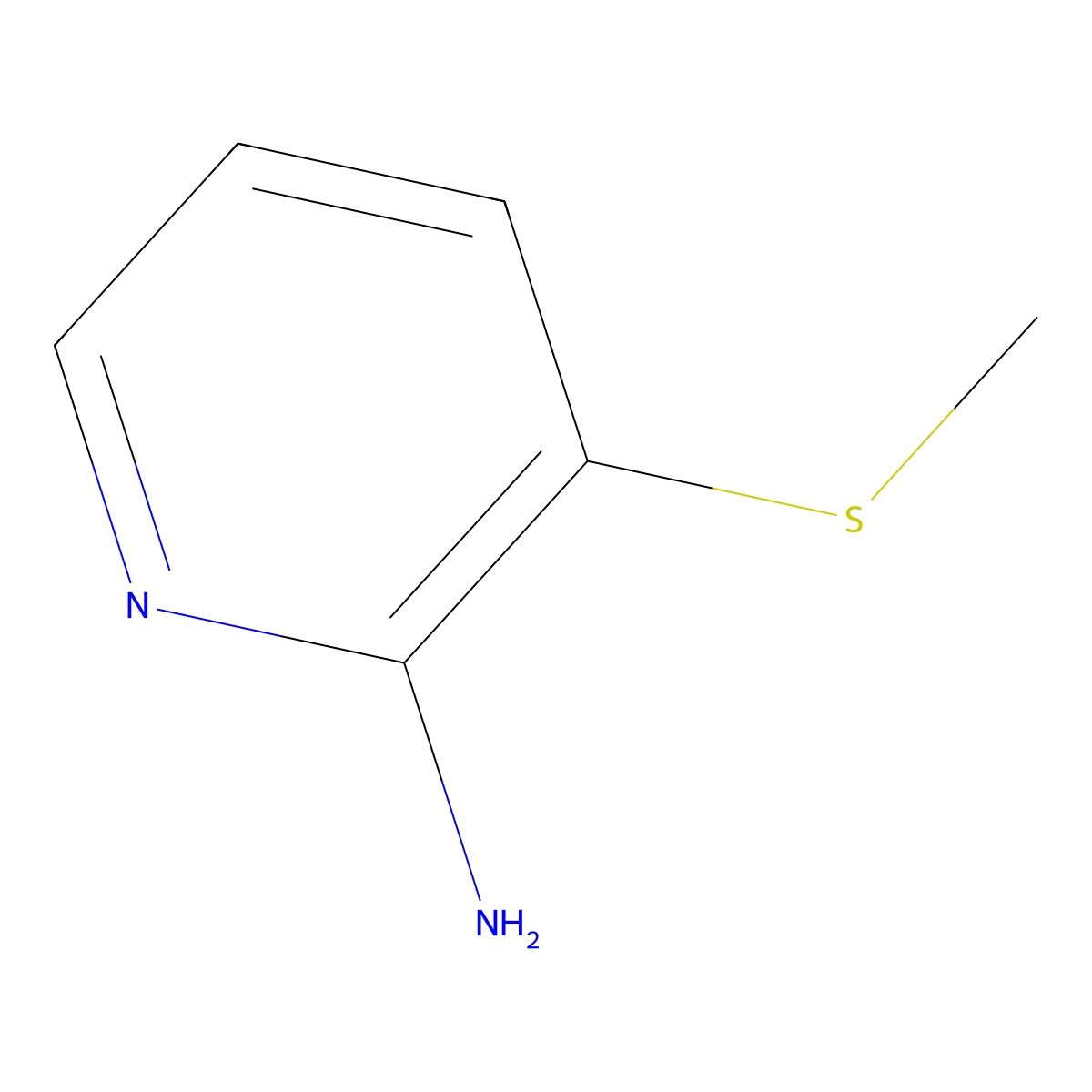 3-(Methylthio)pyridin-2-amine molecular structure, CAS 183610-73-3