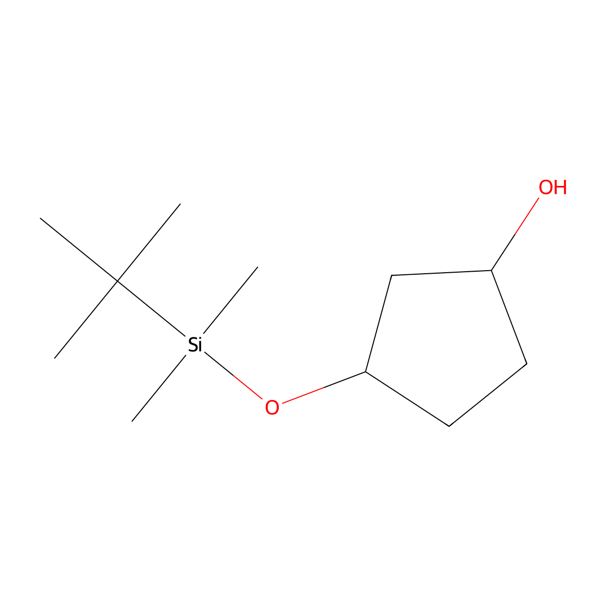 cis-3-[Tert-butyl(dimethyl)silyl]oxycyclopentanol molecular structure, CAS 183612-97-7