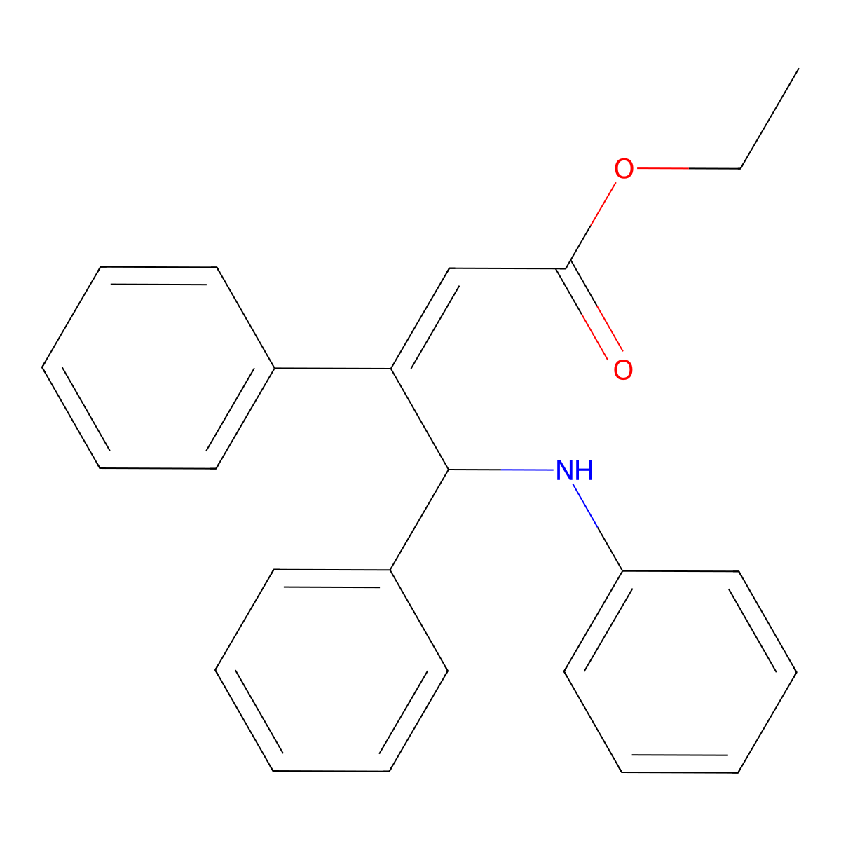 Ethyl (2E)-3,4-diphenyl-4-(phenylamino)but-2-enoate molecular structure, CAS 183614-31-5