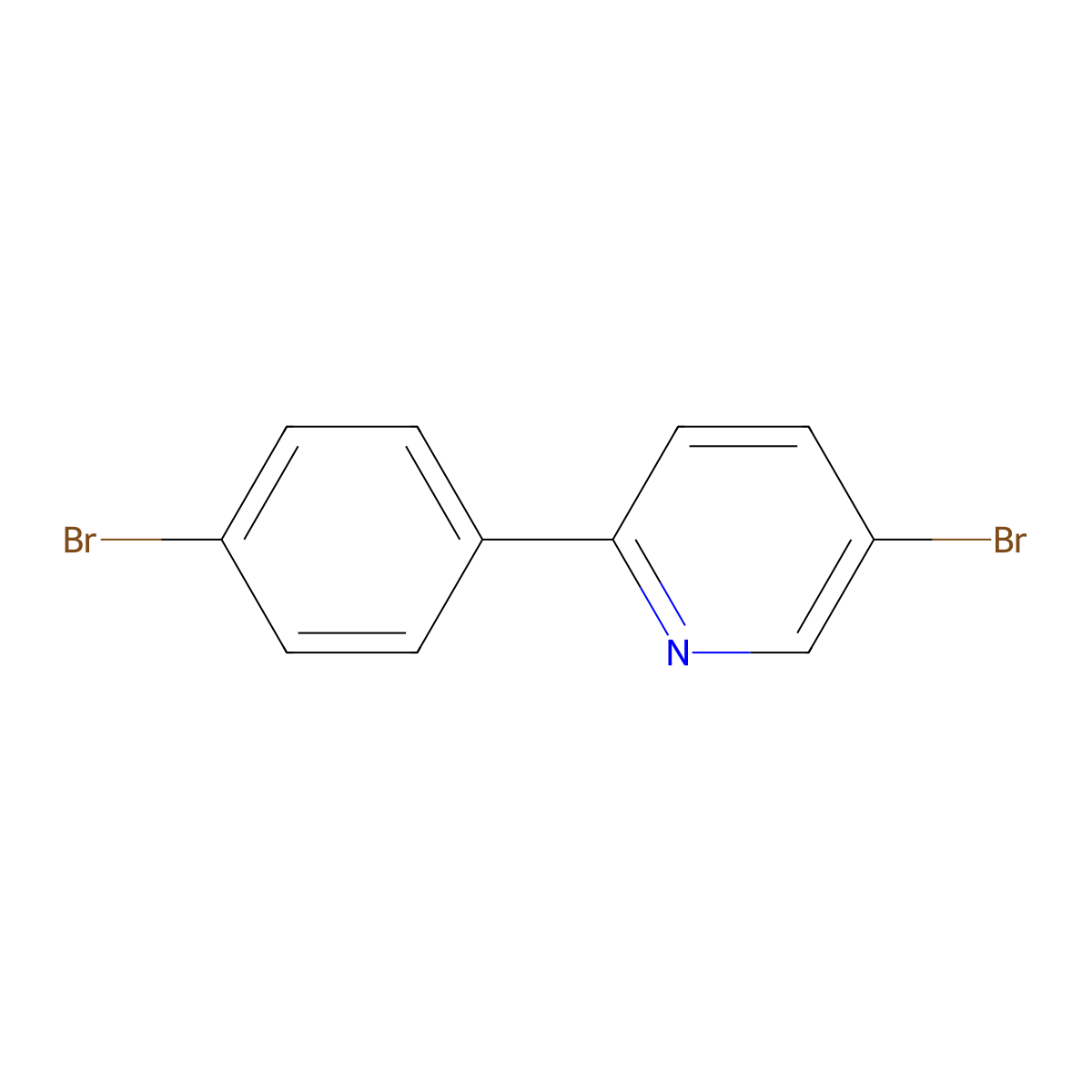 5-Bromo-2-(4-bromophenyl)pyridine molecular structure, CAS 183619-13-8