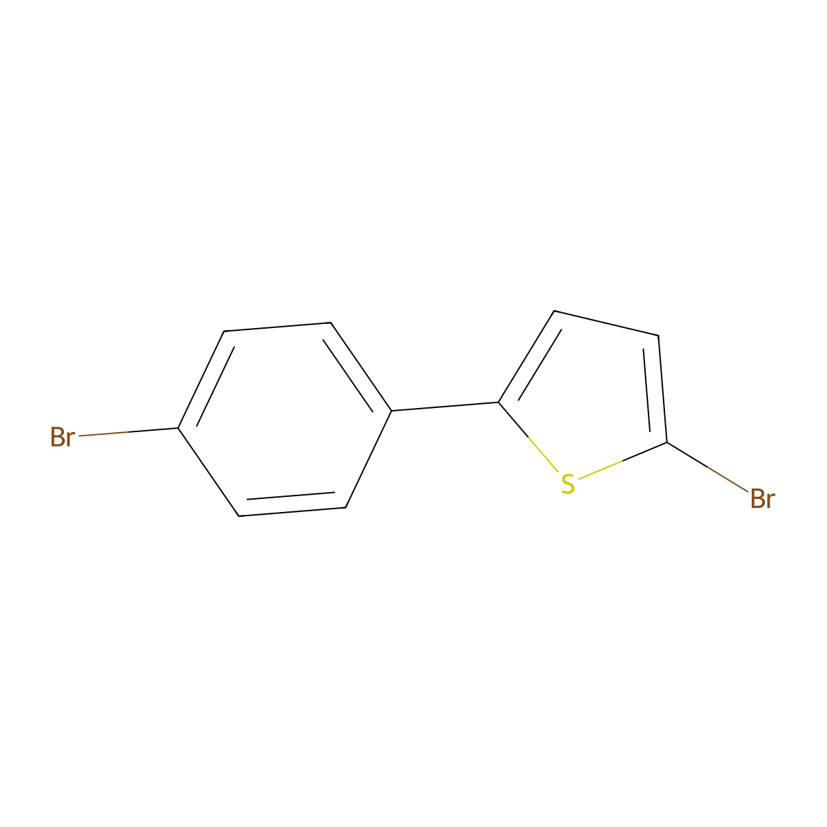 2-Bromo-5-(4-bromophenyl)thiophene molecular structure, CAS 183619-15-0