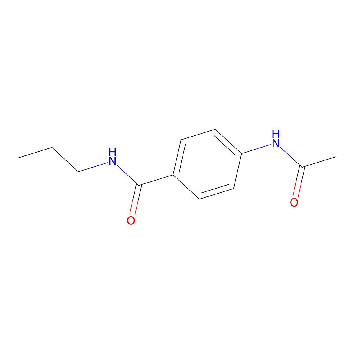 4-acetamido-N-propylbenzamide molecular structure, CAS 183619-74-1