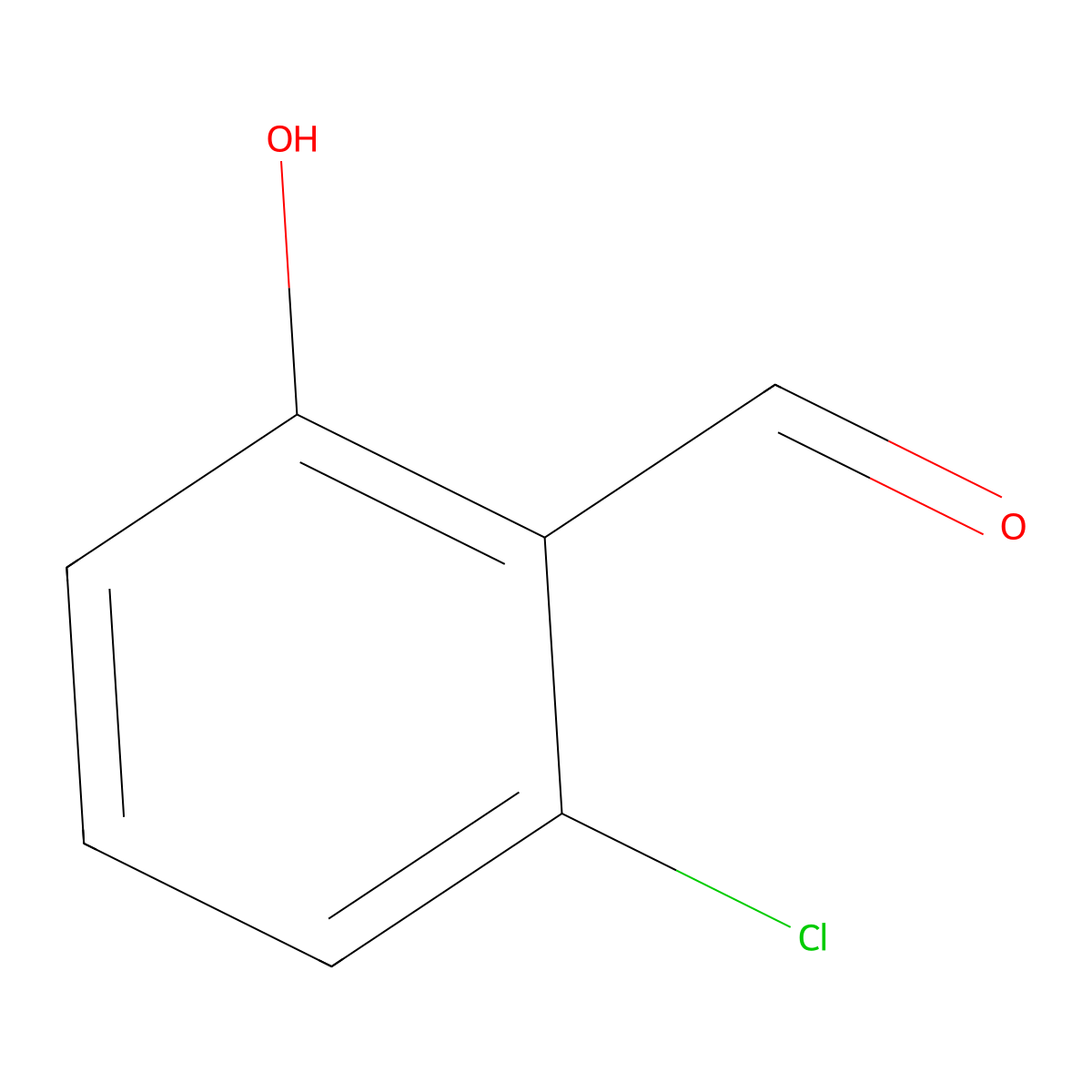 2-Chloro-6-hydroxybenzaldehyde molecular structure, CAS 18362-30-6