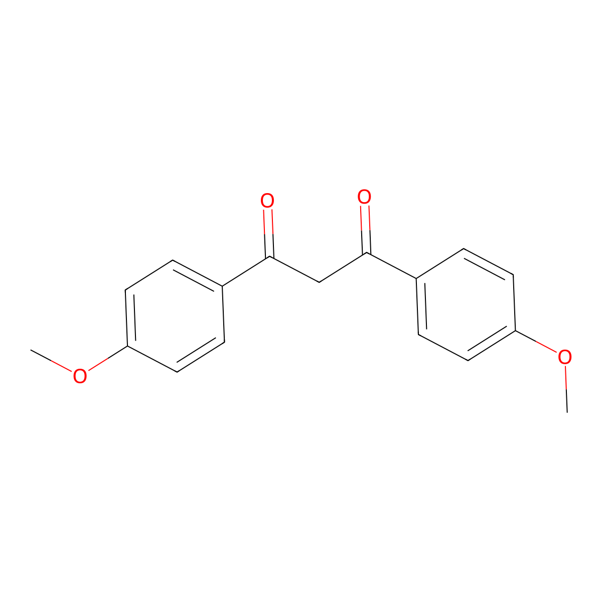 1,3-Bis(4-methoxyphenyl)-1,3-propanedione molecular structure, CAS 18362-51-1